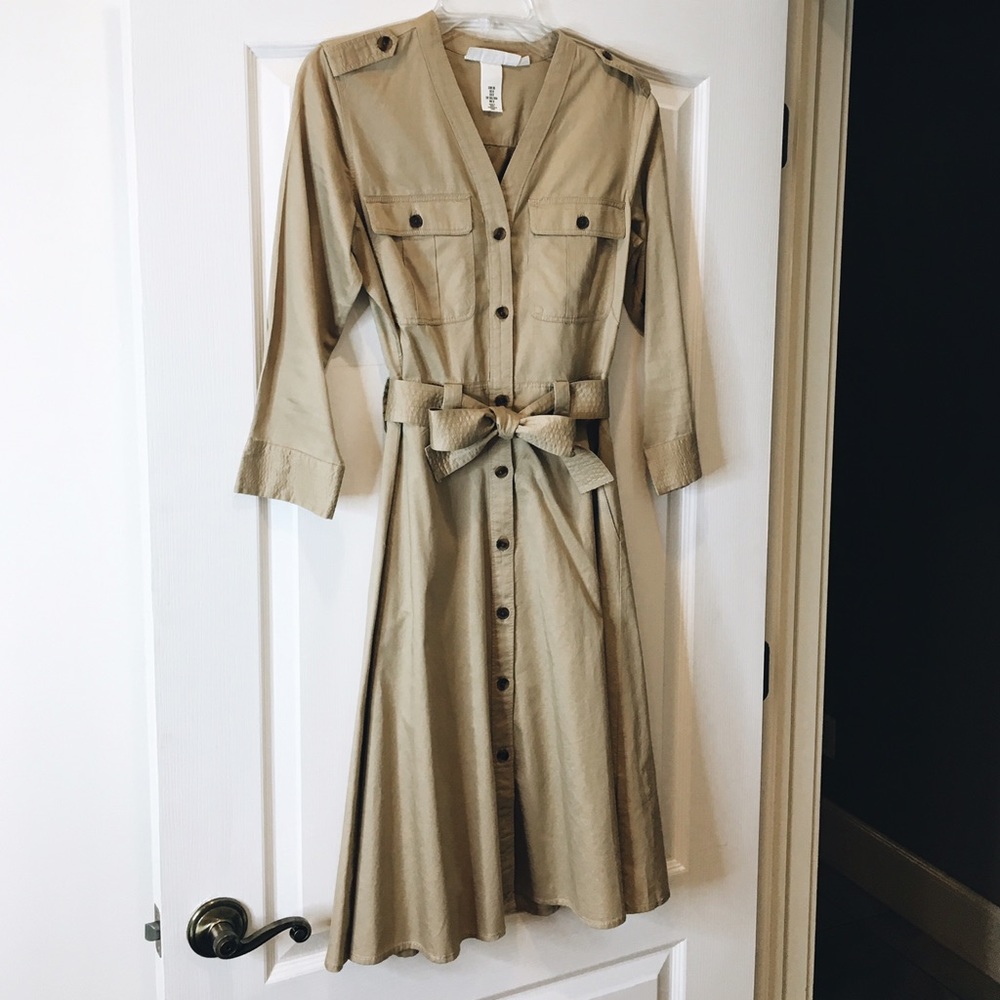 H&M Khaki Midi Dress